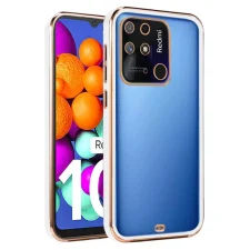 قاب اورجینال الکتروپلیتینگ Xiaomi Redmi 10A مدل دور طلایی پشت شفاف