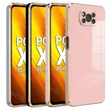 کاور مای کیس گلدلاین برای Xiaomi Poco X3 (الکتروپلیتینگ 6D اورجینال)