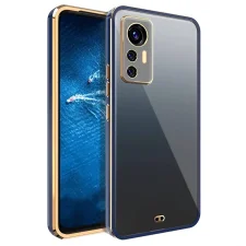قاب اورجینال الکتروپلیتینگ Xiaomi 12 / 12X مدل دور طلایی پشت شفاف