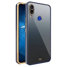 قاب اورجینال الکتروپلیتینگ Samsung Galaxy A20 /A30 مدل دور طلایی پشت شفاف