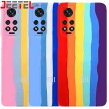 قاب سیلیکونی رنگین کمانی گوشی Xiaomi Redmi Note 12 Pro 4G مدل زیر بسته محافظ لنزدار (ویتنامی اورجینال)
