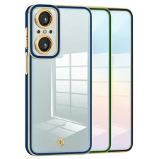 قاب اورجینال الکتروپلیتینگ Huawei Nova 9SE مدل دور طلایی پشت شفاف