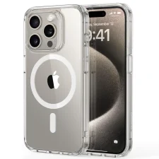 قاب اورجینال مگ سیف برای گوشی IPHONE 15 Pro تمام شفاف از برند Berlia