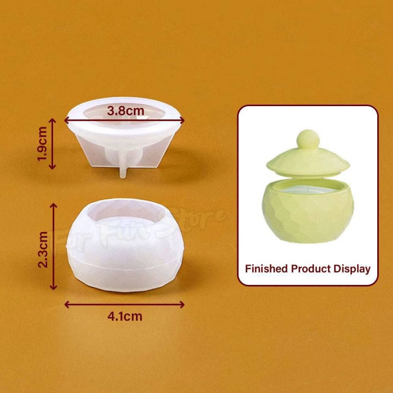 قالب سیلیکونی وارداتی شات شمع و قندان درب دار کندو