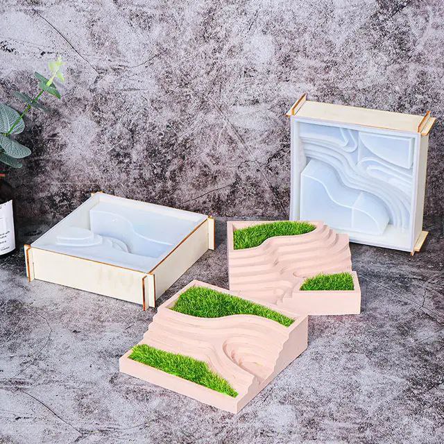 قالب سیلیکونی TPU گلدان طرح صخره و جزیره