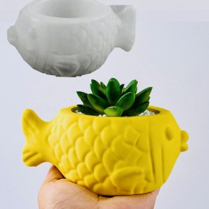 قالب سیلیکونی گلدان طرح ماهی وارداتی