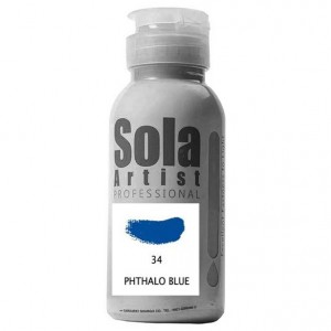 رنگ اکریلیک سرمه ای سولا کد PHTHALO BLUE 34