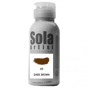 رنگ اکریلیک قهوه ای سولا کد DARK BROWN 89