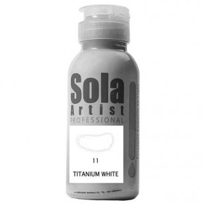 رنگ اکریلیک سفید سولا کد TITANIUM WHITE 11