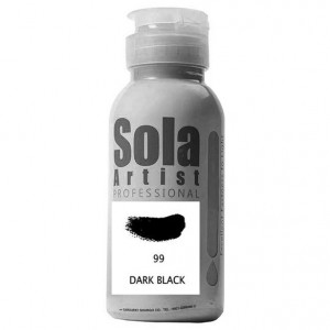 رنگ اکریلیک مشکی سولا کد DARK BLACK 99