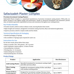 گچ نسوز ریخته گری طلا