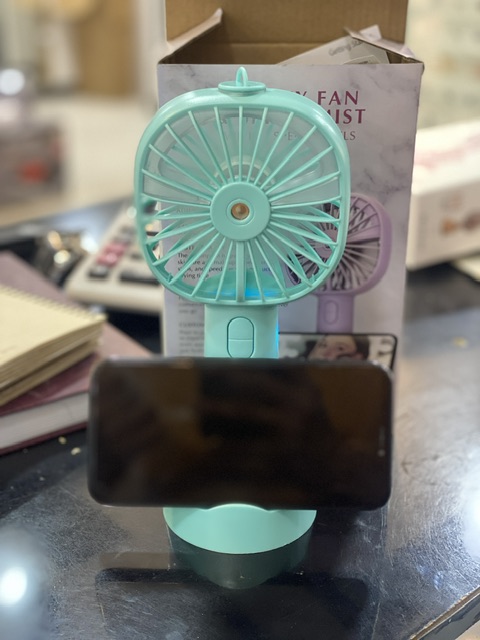 پنکه مه پاش دستی با هولدر موبایل مدل Beauty Fan