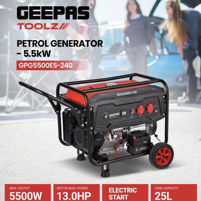 موتور برق 5.5 کیلو وات جیپاس مدل GPG5500ES-240