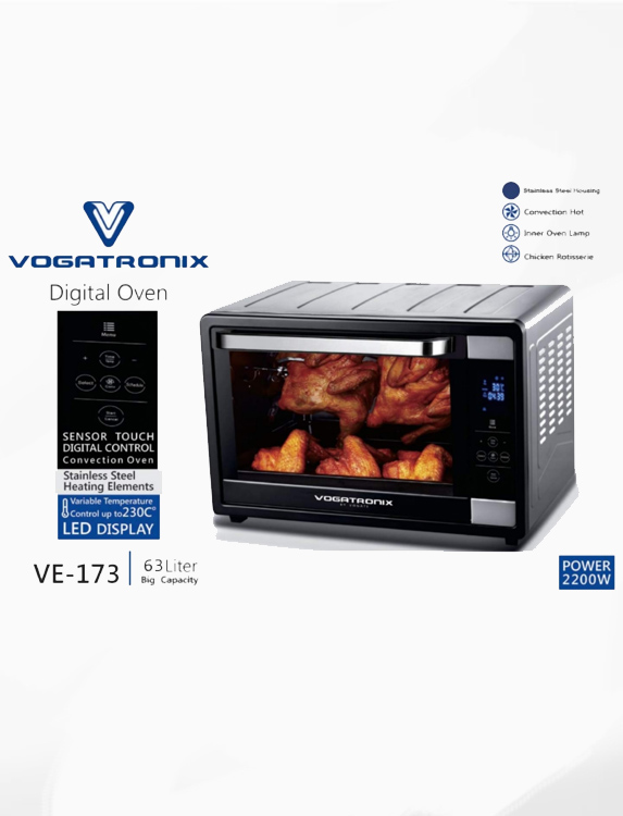 اون توستر 63 لیتری ووگاتی مدل VE-173