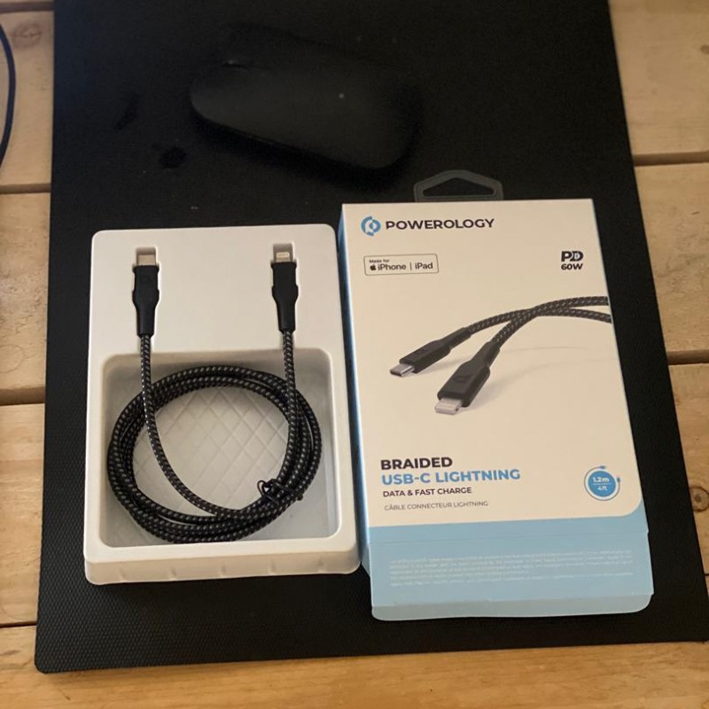 کابل شارژر لایتینگ پاورولوژی USB TO Lighting