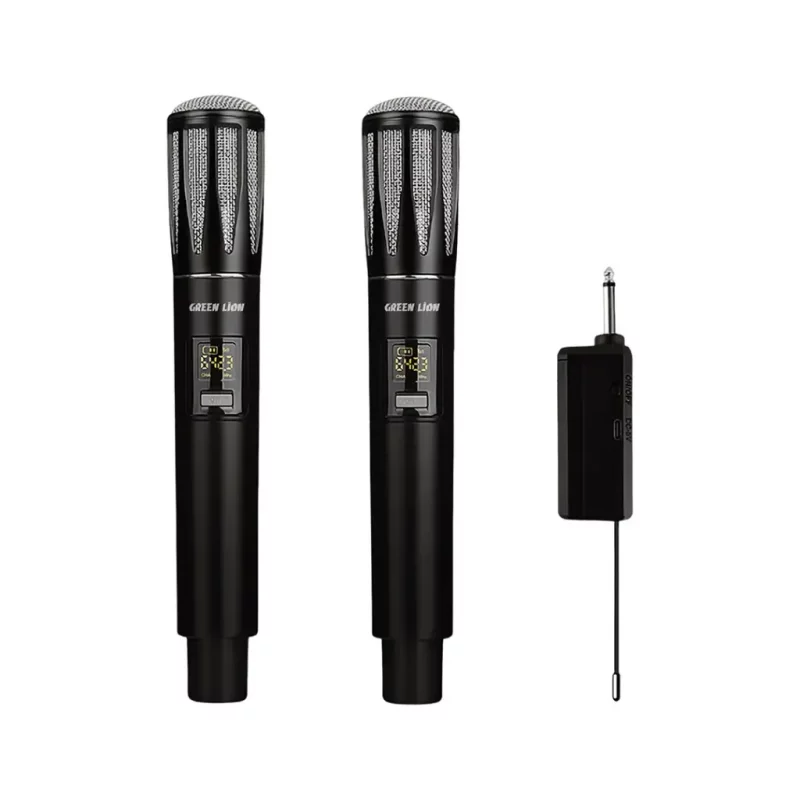 میکروفون بیسیم دو عددی گرین لاین Green Lion Wireless Dual Mic Cordless Microphone