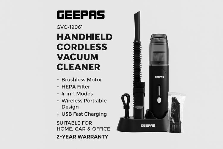 جارو شارژی خودرو جیپاس مدل GVC-19061