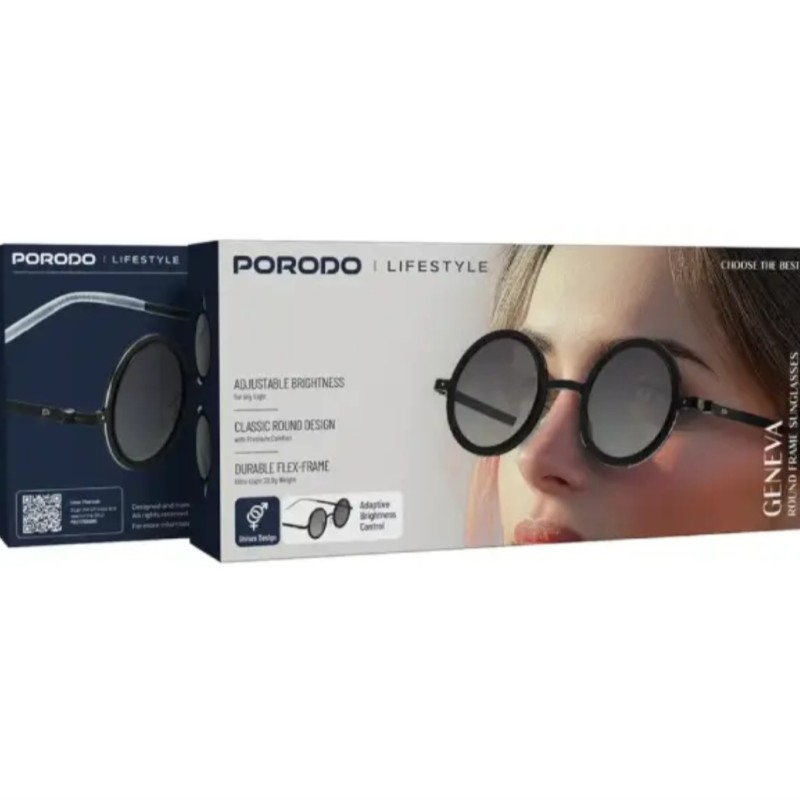 عینک آفتابی پرودو مدل Porodo Lifestyle Geneva Round Frame Sunglasses