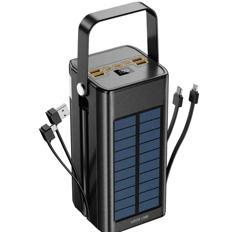 پاوربانک خورشیدی 100000 میلی آمپر گرین لاین مدل Green Lion Solar X 100000mAh Powerbank GL-PX79