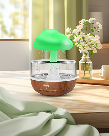 بخور سرد و چراغ خواب شبیه ساز باران قارچی Cloud Rain Humidifier