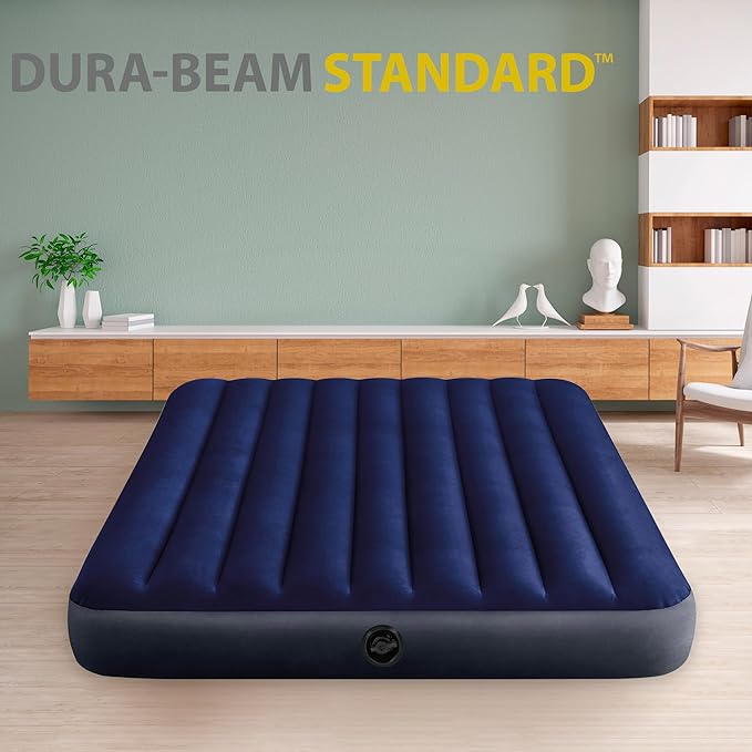 تشک بادی اینتکس دو نفره مدل 64759 Intex Classic Downy Blue Dura Beam Twin Airbed
