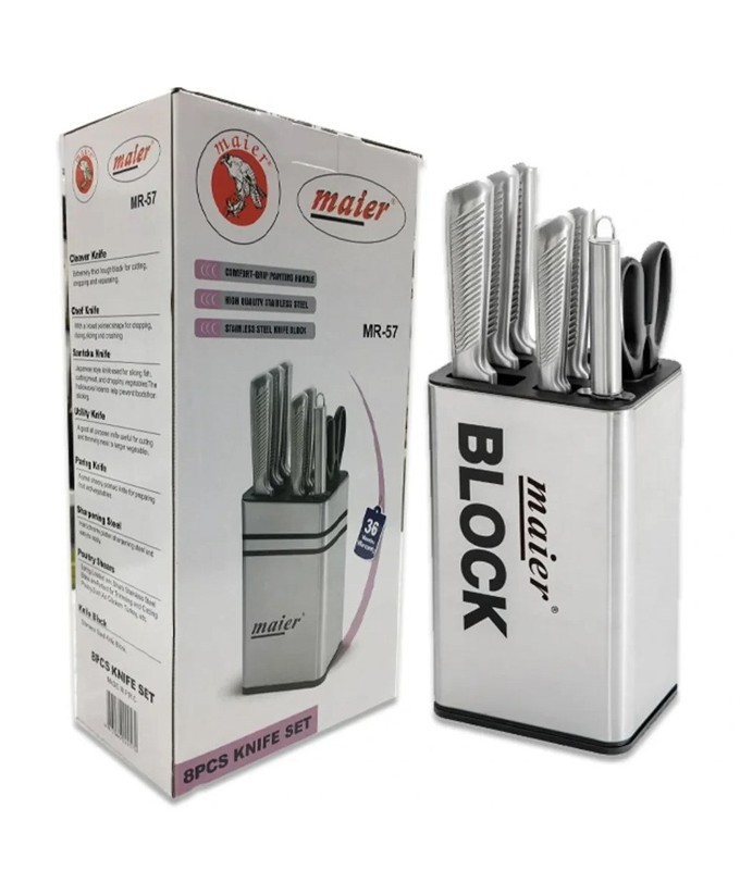 سرویس چاقو آشپزخانه 8 پارچه مایر مدل MR-57