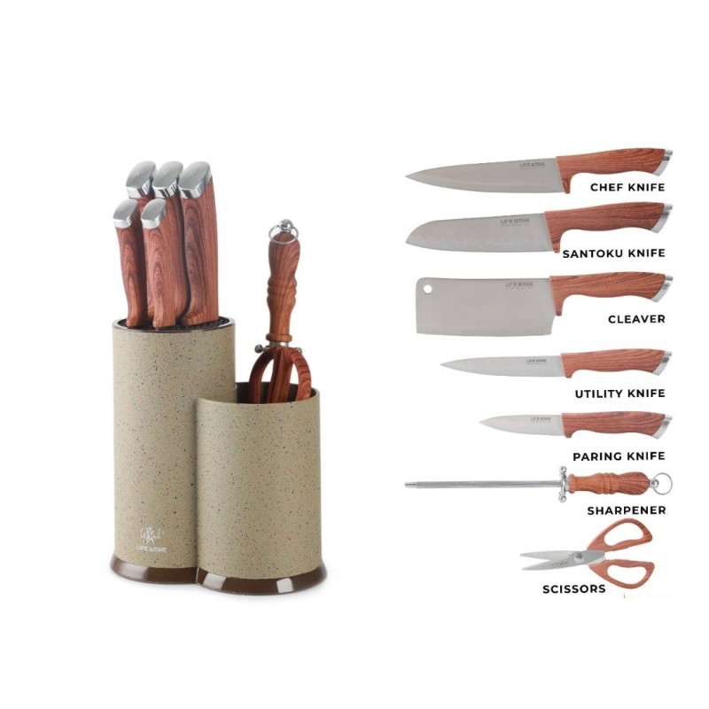 سرویس چاقو آشپزخانه لایف اسمایل مدل NSEL 3 1