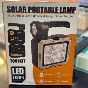 چراغ سولار  و جعبه ابزار مدل ToolKit 7739-L