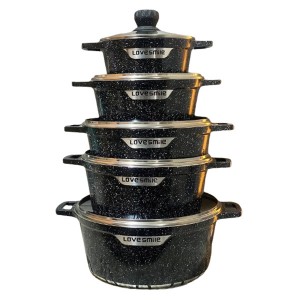 سرویس قابلمه گرانیت 10 پارچه لاو اسمایل مدل LCM10