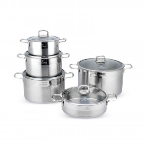 سرویس قابلمه استیل 10 پارچه لایف اسمایل مدل LIFEP12-10