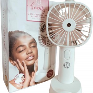 پنکه مه پاش دستی با هولدر موبایل مدل Beauty Fan