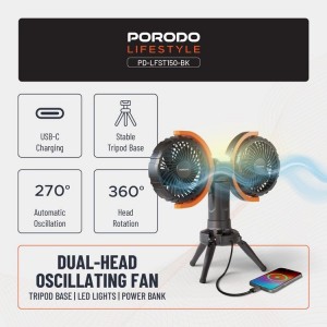 پنکه رومیزی پرودو مدل Dual-Head Oscillating Fan