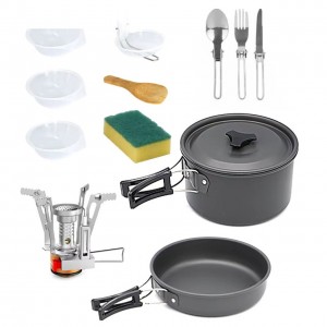 ظروف کمپینگ 10 کاره گرین لاین مدل Green Lion 10 IN 1 Camping Cookware
