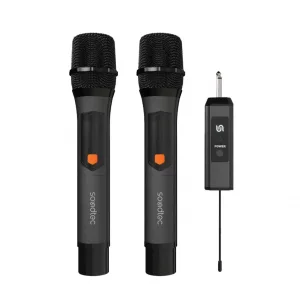 میکروفون بی‌سیم قابل شارژ آلومینیومی مدل Porodo Soundtec Duo Mic