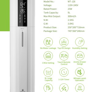 بخور سرد الترا سونیک مدل Ultrasonic Humidifier WT-J26