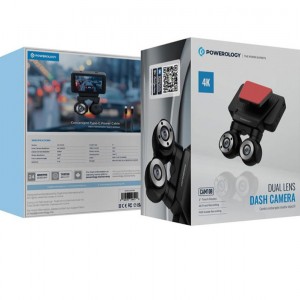 دوربین ثبت وقایع خودرو 4K پاورولوژی Powerology Dual Lens Dash Camera P4KCAM108