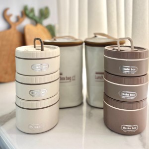 ظرف غذا ۳ تکه استیل کیف دار