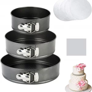 قالب کیک کمربندی 3 تایی طرح گرد