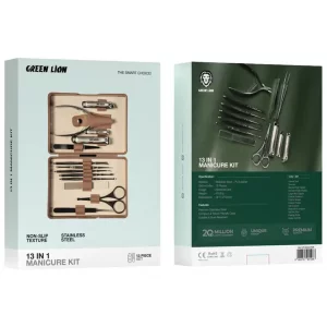 کیت مانیکور 13 کاره گرین لاین مدل Green Lion 13 in 1 Manicure Kit