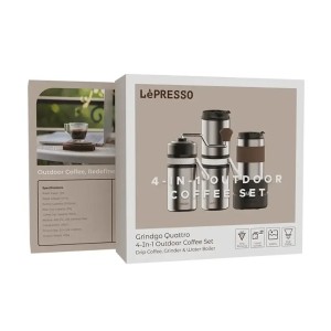 ست قهوه چهار کاره لپرسو Lepresso Grindo Quattro 4-in-1 Outdoor Coffee Set