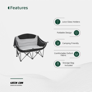 صندلی کمپینگ دونفره گرین لاین مدل Green Lion Double Camping Chair