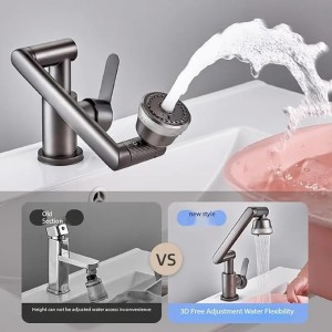 شیر آب تک اهرمی دو حالته بازویی مدل water tab