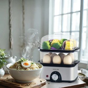 تخم مرغ پز و بخار پز 3 طبقه گرین لاین مدل GL_EC33