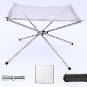 میز کمپینگ با پایه استیل ضد زنگ قابل حمل Green Lion Bonfire