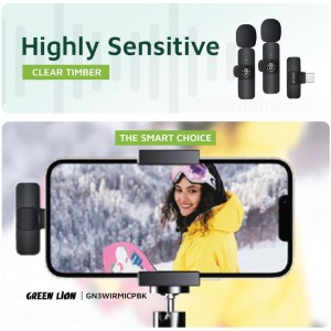 میکروفن وایرلس 3 در 1 گرین لاین مدل Green 3 in 1 Wireless Microphone