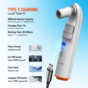 سردوش شارژی پرودو مدل PDLFSTPB55WH