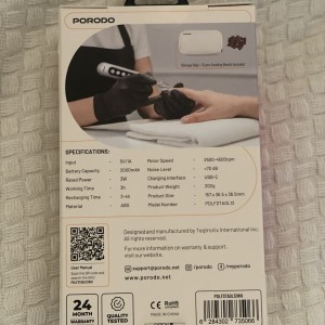 دریل 8 کاره شارژی سالنی پدیکور و مانیکور پورودو مدل PDLFSTA0L12WH