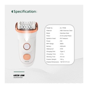اپیلاتور دوکاره گرین لاین مدل Green Lion Epilator Shave ,Trim, Epilate