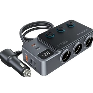 شارژر فندکی خودرو 120 وات پرودو مدل Porodo 120W Car Charger Lighter Socket PDFWCH070