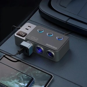 شارژر فندکی خودرو 120 وات پرودو مدل Porodo 120W Car Charger Lighter Socket PDFWCH070
